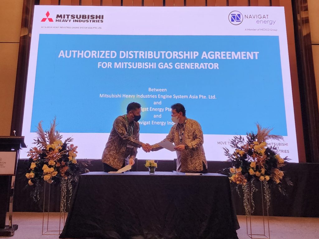 Authorized Distributorship Agreement (Mitsubishi Gas Generator (MGS-G)) Mitsubishi Heavy Industries Engine System Asia Pte. Ltd with PT. Navigat Energy Indonesia & Navigat Energy Pte. Ltd