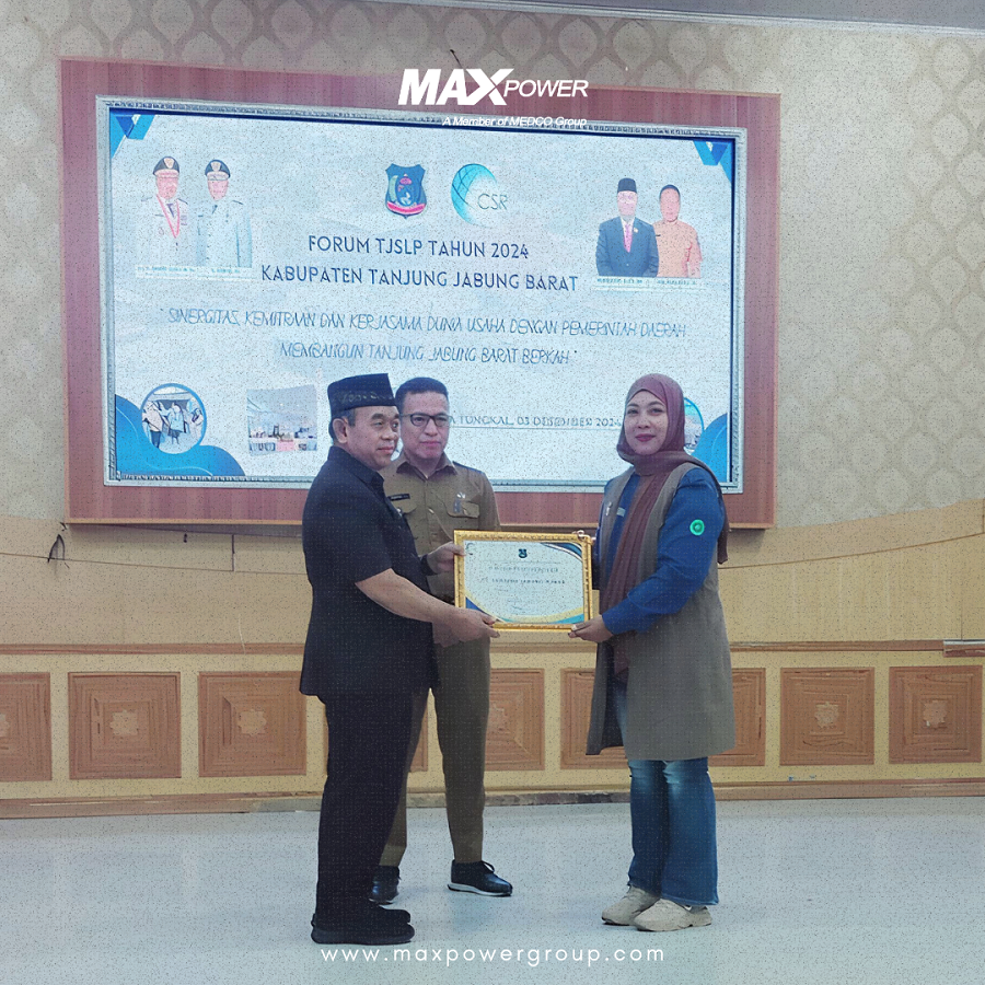 Tanjung Jabung Power (Subsidiary of Maxpower Group) Receives Social and Environmental Responsibility Award from Tanjung Jabung Barat CSR Forum 2024