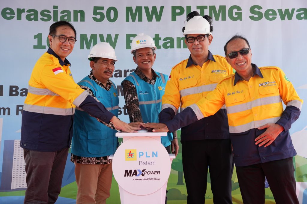 Inauguration of the Operation of 50 MW of the 100 MW Rental Gas Engine Power Plant (PLTMG) in Batam Inauguration of the Operation of 50 MW of the 100 MW Rental Gas Engine Power Plant (PLTMG) in Batam
